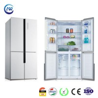 492L Household Home Four Sided Side by Side Refrigerator Mirror Glass Door Fridge with Gems Meps App