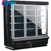 American Style Multi-Deck Glass Door Refrigerated Display Chiller with High Quality & Optional Color