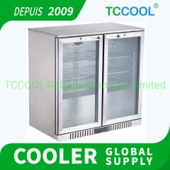 Stainless Steel #304 Back Bar Beer Double Door Display Cooler图1