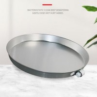 20" to 30" Large Aluminium Water Heater Drain Pan with PVC Drain Connection