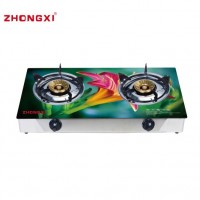 Bangladesh Gas Burner Double Burner 3D Glass Cooktop Gas Stove (JZ-RS302)