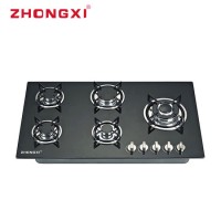 8mm Tempered Glass with Flame Failure Device Cooktop 5 Burner Gas Stove[Jzq-G503]