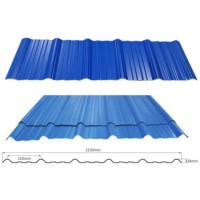 3 Layers Fireproof UPVC Trapezoid Roofing Sheet