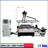 4 Axis Air Cylinder Pneumatic Atc CNC Router for 3 Spindles/Tools Changing 1300*2500mm