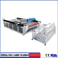 Automatic Feeding Textile Fabric Leather CO2 Laser Cutting Machine with Deviation Correcting