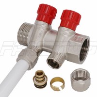 Pex-Al-Pex Manifolds with Size 3/4'' or 1''with Connector for Water Distribution