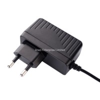 Vertical EU Plug 24 Watts Max Power Adapters 12 Volt Wall Transformer 24 Volt Switching Power Supply