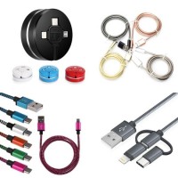 Hose Leather Cowboy Flat Data Charger 8pin Lightning Micro 5pin Type C High-End USB Cable for iPhone