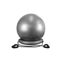 Exercise Ball Chair System - Yoga and Pilates 65 Cm Ball with Stability Base and Workout Resistance