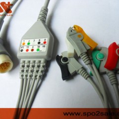 Compatible Philips M1985A ECG Cable with 5-Lead Clip图1