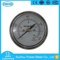 60mm Chrome Plating Case Back Type Low Pressure Gauges