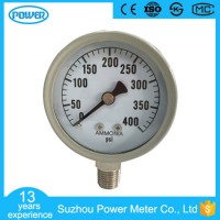 2inch-50mm Gray Steel Case Bottom Type 400 Psi Ammonia Pressure Gauge