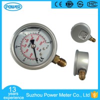 63mm Glycein Oil Pressure Gauge Stainless Steel Case Brass Internals