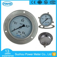 Ybf100bd 100mm 4 Inch Full Stainless Steel Pressure Gauge Manometer with Three Holes Flange