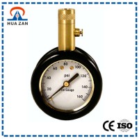 1.5" Tire Pressure Gauge with Brass Case  Rubber Boot Protected  0 to 160 Psi  Release Button