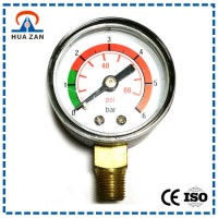 1.5 Inches Plastic Case Dry Gerenal Pressure Gauge with Color Dial