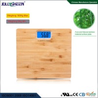 Bamboo Platfrom Electronic Bathroom Scale High Precision Weighing Scale Compliant for Ce. RoHS  FCC