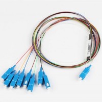 1X2 1X4 1X8 1X16 Fiber Optic PLC Splitter Steel Tube Cable 2 Way 4way 8 Way 16 Way Optical PLC Split