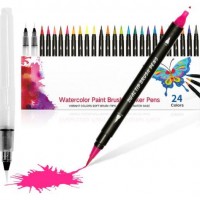 Watercolor Dual Tip Brush Pen Sets for Art Stationery Paint Supply