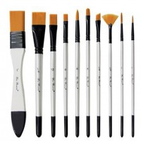 High Quality Artist Paint Brush in White Color and Canvas Bag Package