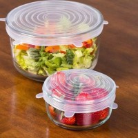 6PCS Food Covers Stretch Silicone Lid for Containers