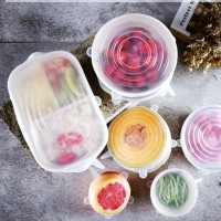 Universal Cover Set Food Glass Container Clear Silicone Lid