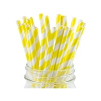 A Guality Colorful Stripe Paper Straws