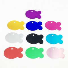 fish shape aluminum dog tag图3