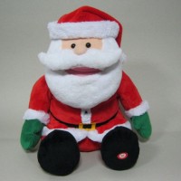 Electronic stuffed Santa Claus