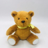 Plush keychain bear with mirrors on feet