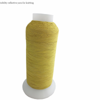 High visibility reflective yarn for knitting