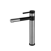 stainless steel 304 brushed bathroom square washbasin faucet