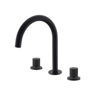 Black Split 304 stainless steel three holes mixed faucet