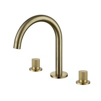 Gold Split 304 stainless steel three holes mixed faucet