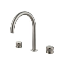 Split Basin 304 stainless steel brushed mixed faucet