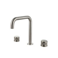 split basin 304 stainless steel mixed three-hole faucet