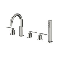 Separate brushed bathtub faucet 304 stainless steel