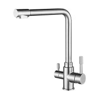 Pure three waterways kitchen faucet 304 stainless steel