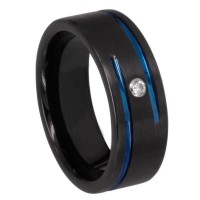 Tungsten carbide rings gold and black plating