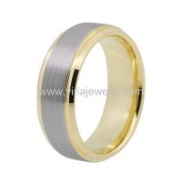 Gold plating tungsten rings brush finished