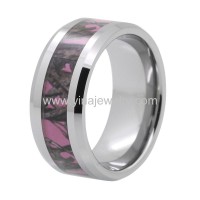 Camo inlay tungsten rings