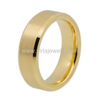 Gold   brush finished tungsten carbide wedding bands 8mm