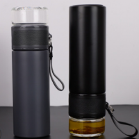 Vacuum flask tea bottle with infuser and tea leaves box