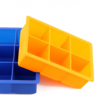 non-toxic silicone 6pcs tray custom ice cube mold