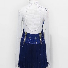 Jupe de patinage artistique fille bleue robe de图3