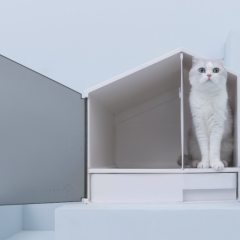 ELEGANT DESIGNER TINY HOUSE CAT LITTER PAN图1