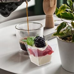 40pcs Crystal Clear Hard Plastic Dessert Cups Pudding cups图1