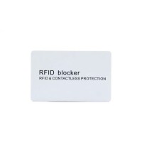 RFID blocking card for credit bank card protection