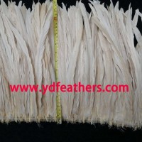 Bleached Black Rooster Tail/ Cocktail Fringe For Wholesale