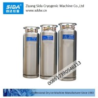 Sida Vertical L195 Liquid CO2 Dewar Flask Cryogenic Storage Tank with Vacuum Multi Layer Insolution